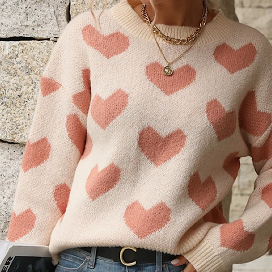 Blush Heart Sweater