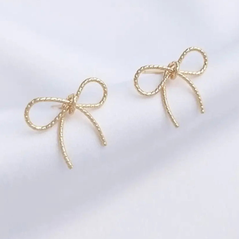 Dainty Bow Stud Earrings